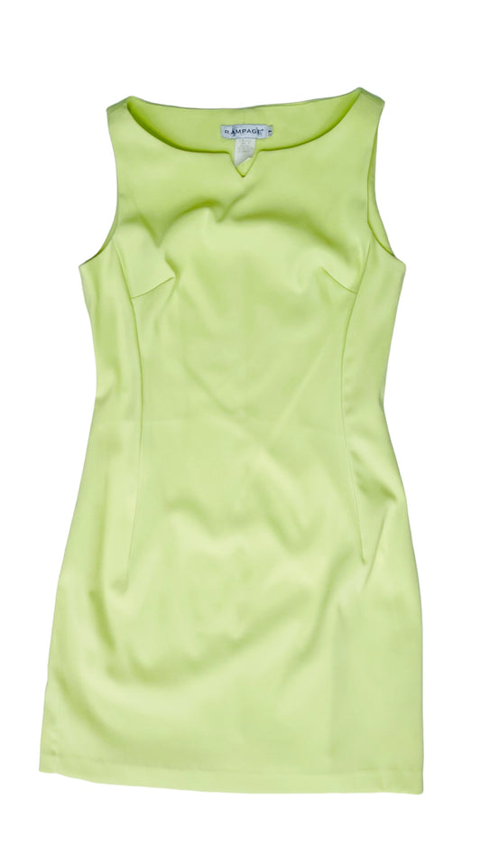 Vintage 90s RAMPAGE citrus yellow green mini tank dress - Size 7