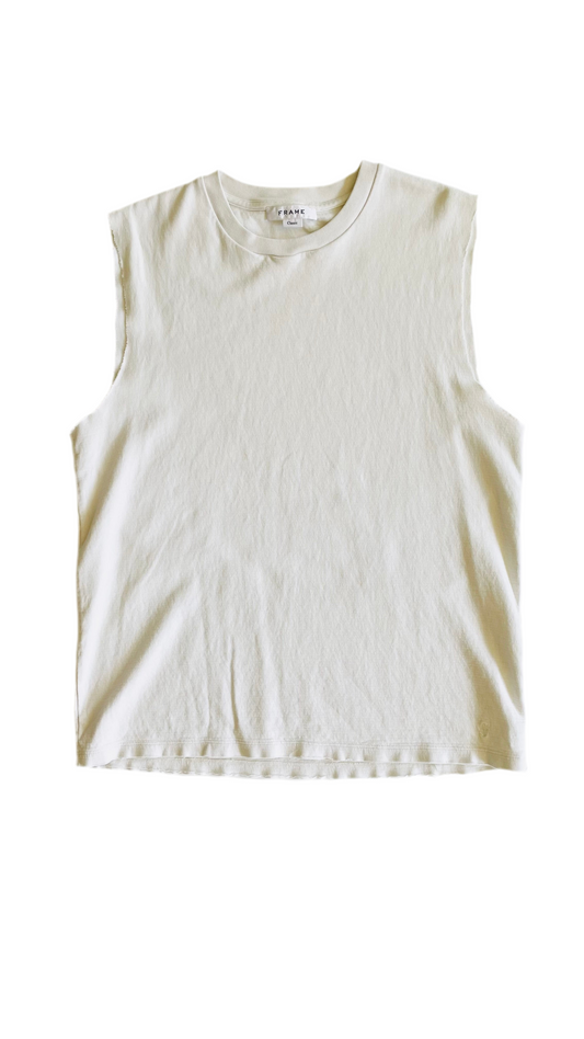 Pre-Loved FRAME off white knit tank - Size L