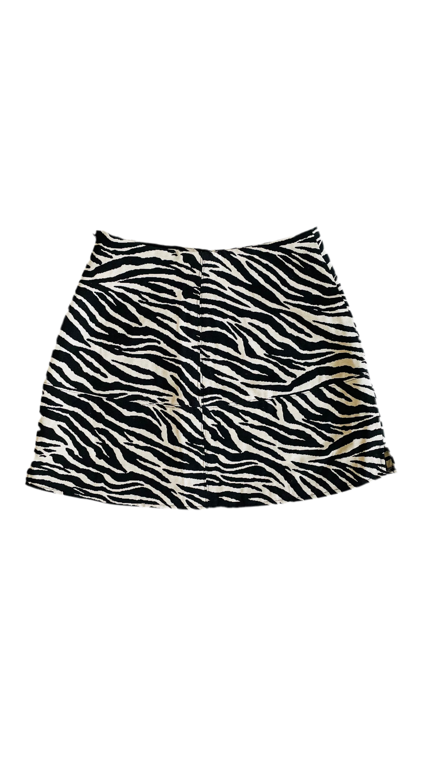 Pre-Loved black and white FOR LOVE AND LEMONS a-line mini skirt - Size S