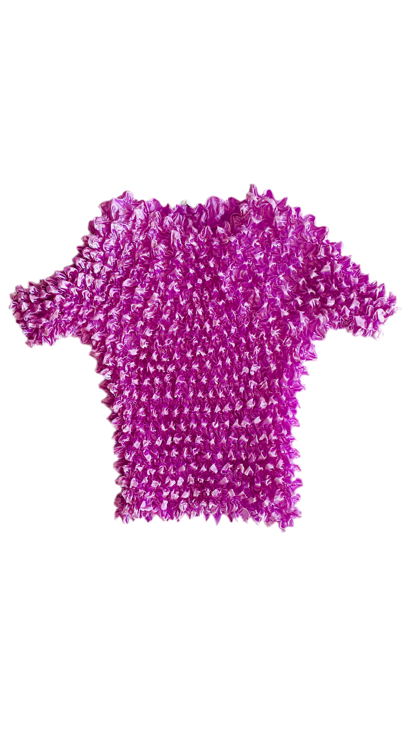 Vintage purple pleated top - One Size