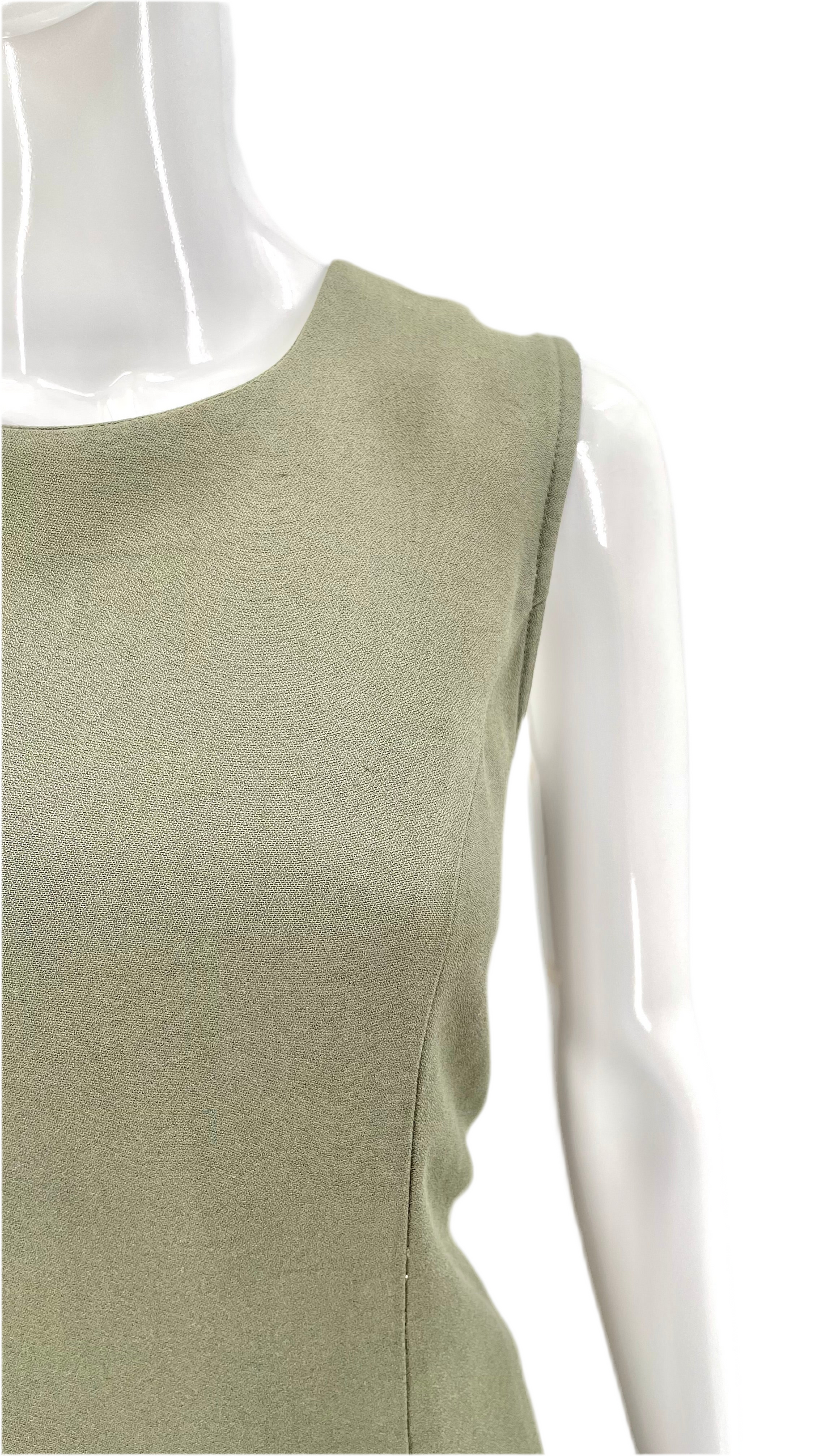 Vintage 90s army green shift dress - Size M