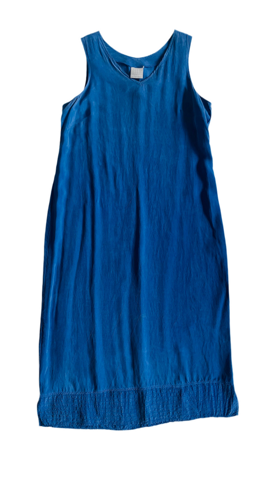 Vintage 90s blue maxi tank dress - Size M-XL