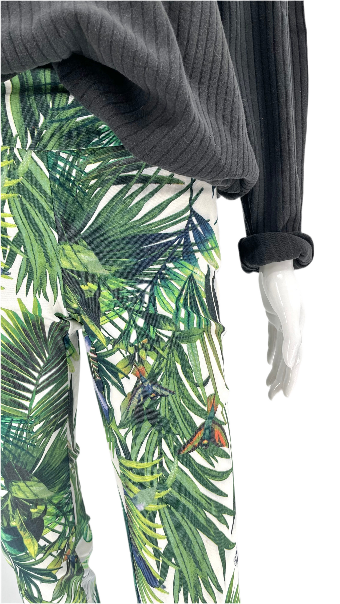 Pre-Loved tropical print pants - Size XS
