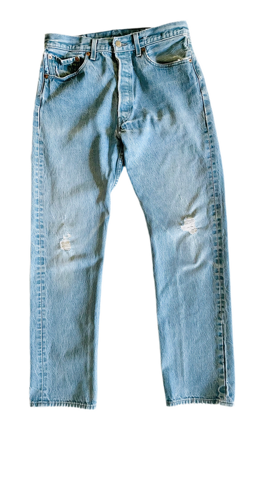 Vintage 90s light blue LEVIS 501s - Size 32 x 29