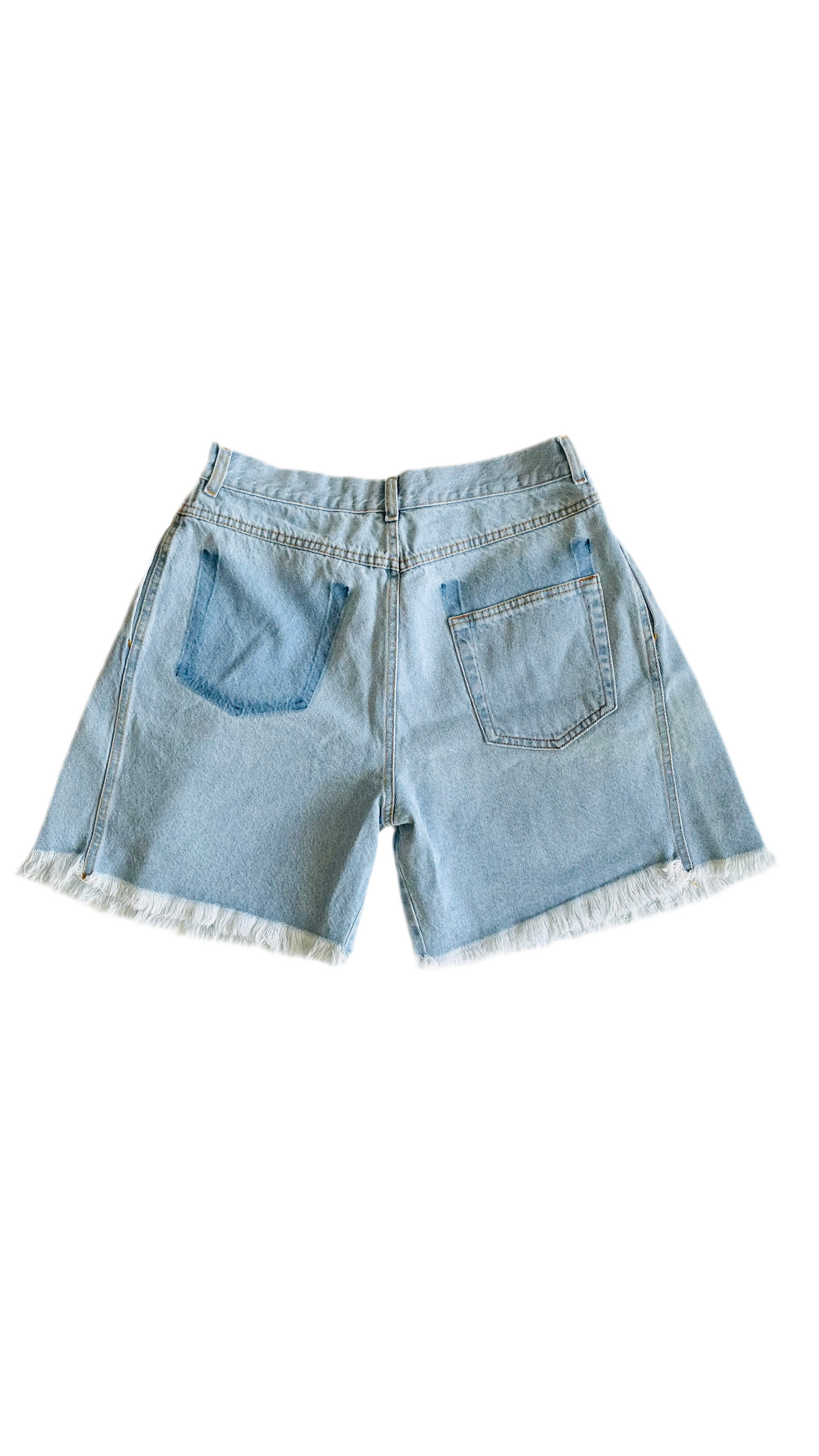 Pre-Loved KSENIA SCHNAIDER light wash denim shorts - Size L-XL