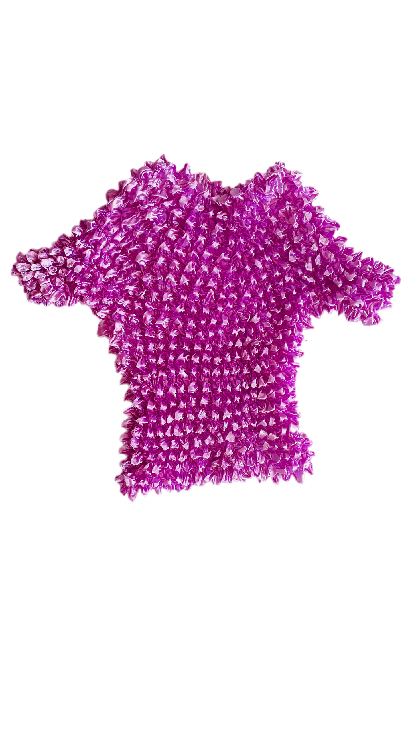 Vintage purple pleated top - One Size