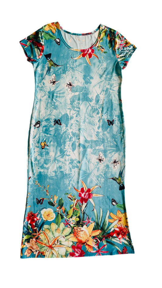 Pre-Loved nature print maxi dress - Size M-XL