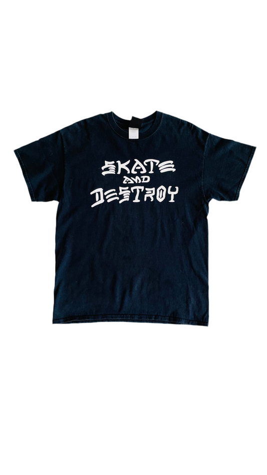 Pre-Loved black THRASHER skate & destroy t-shirt - Size L