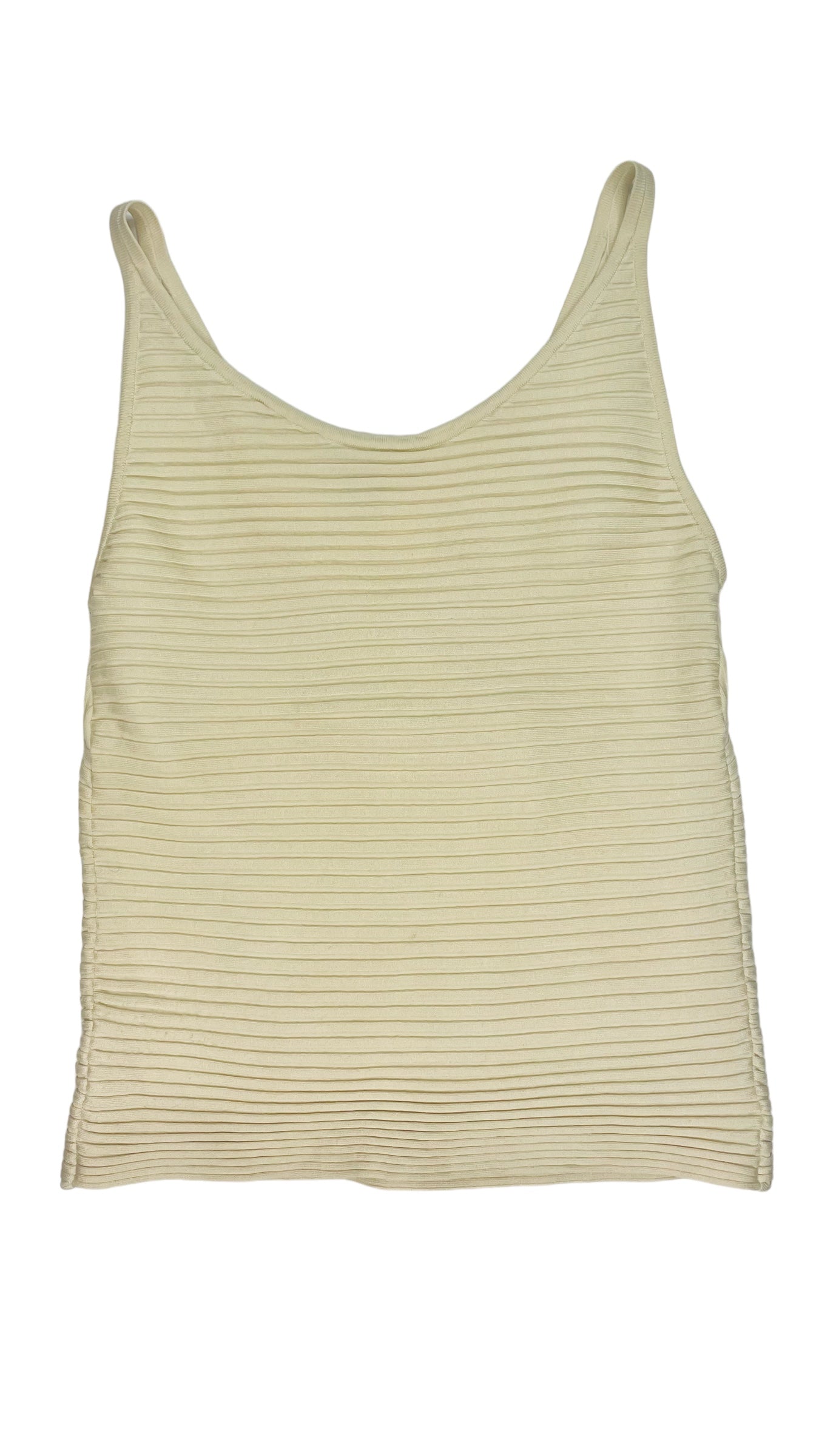 Vintage 90s silk ribbed wrap knit tank top - Size XL