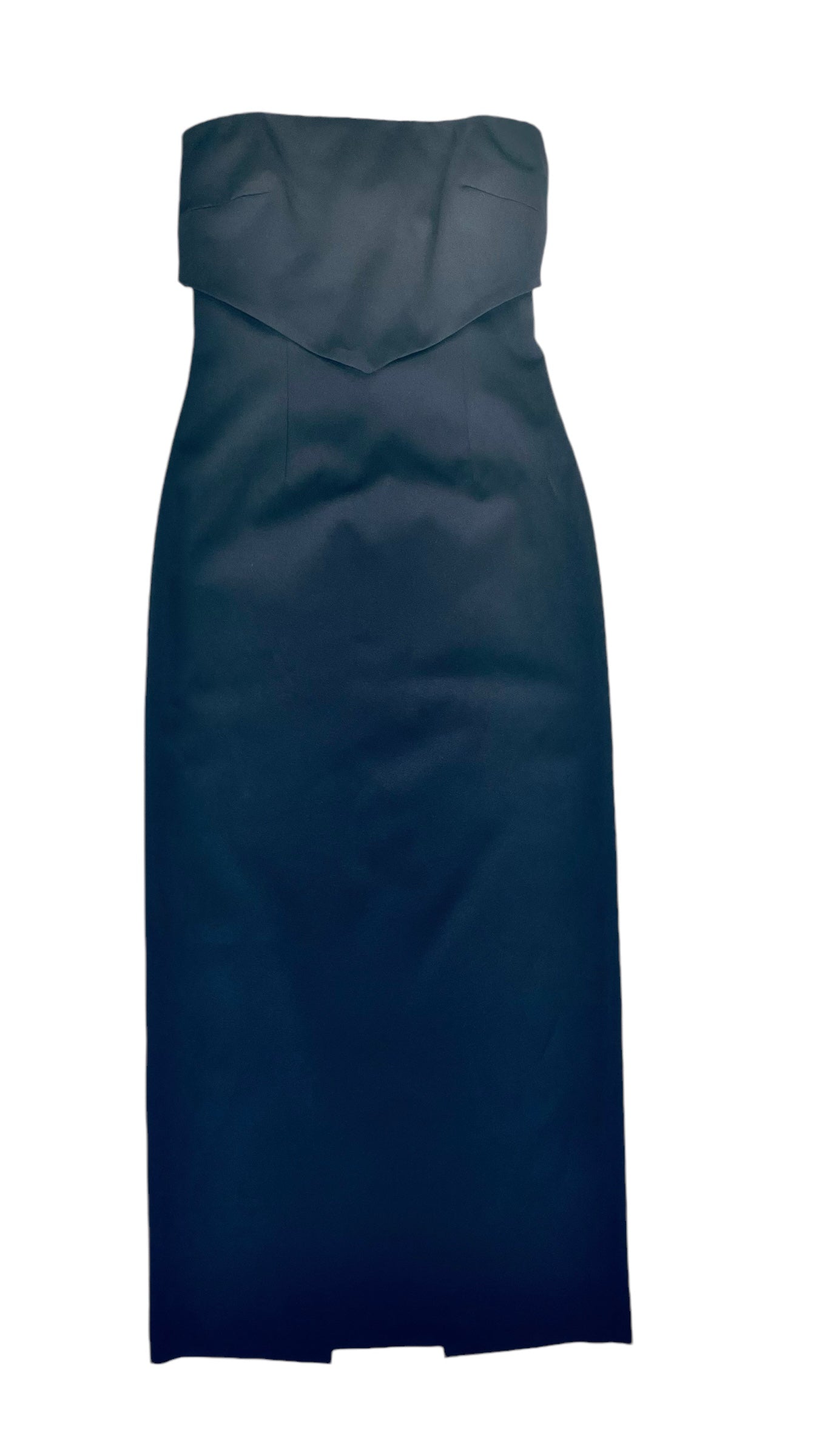 Vintage 90s black CACHE strapless fitted maxi dress evening wear prom - Size 10