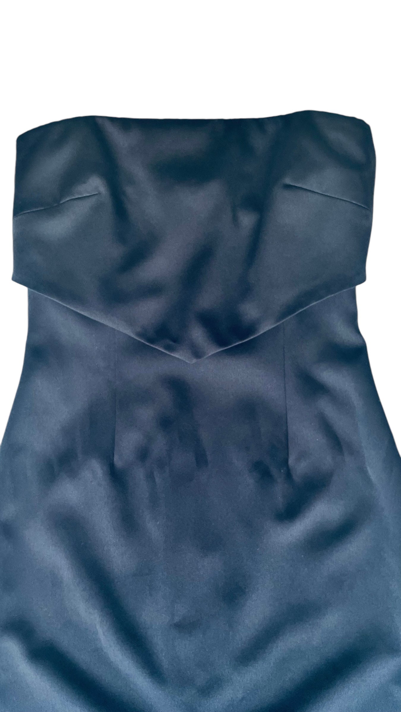 Vintage 90s black CACHE strapless fitted maxi dress evening wear prom - Size 10