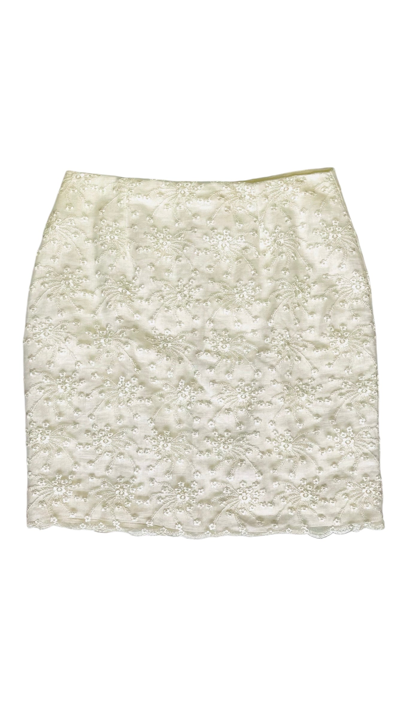 Vintage 90s CACHE cream floral embroidered tank top  - Size S