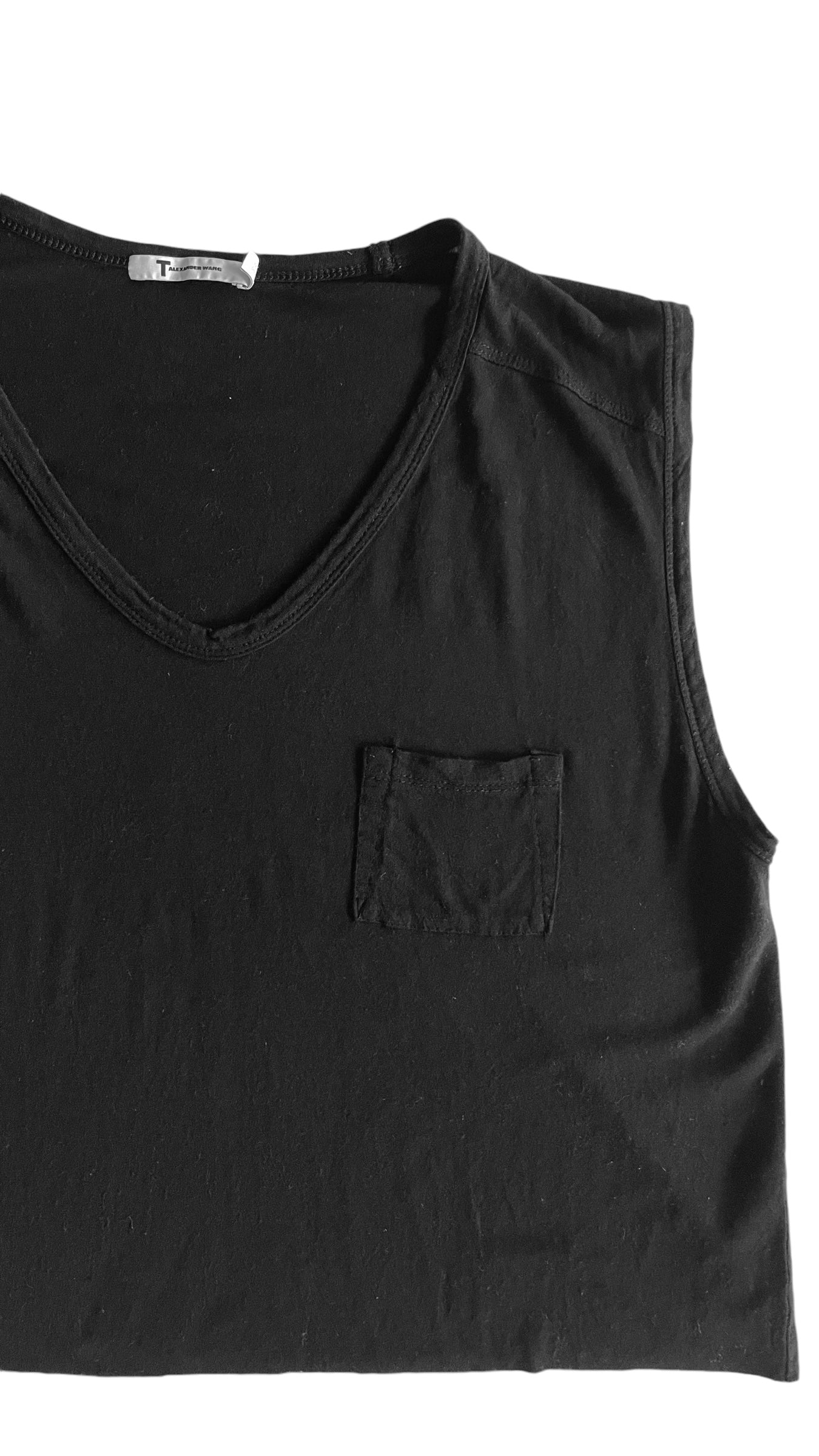 Pre-Loved T AEXANDER WANG black knit tank top - Size L