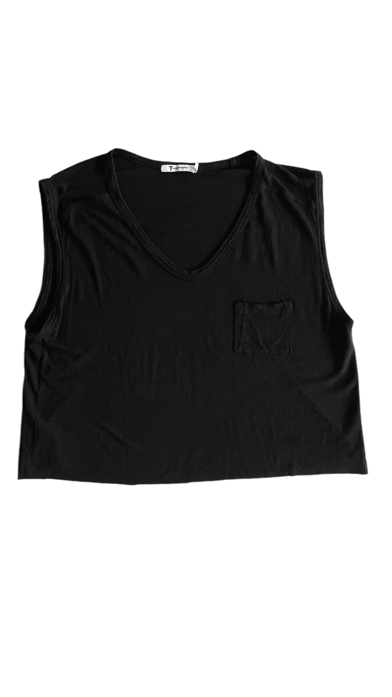 Pre-Loved T AEXANDER WANG black knit tank top - Size L