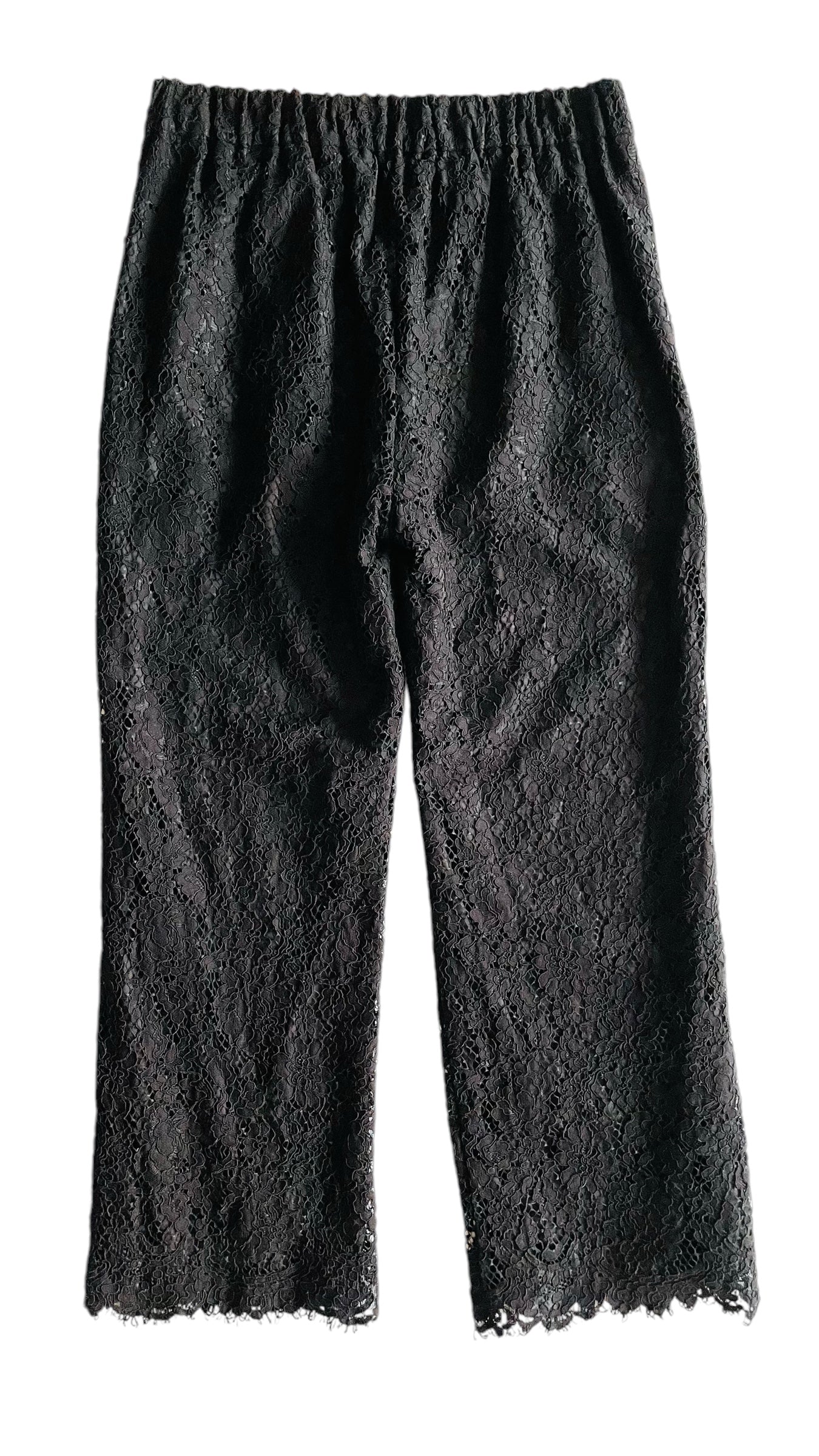 Pre-Loved J CREW black lace high rise trousers - Size 4