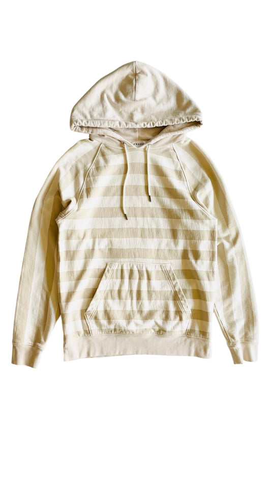 Pre-Loved FRAME striped cream and beige hoodie sweatshirt - Size M