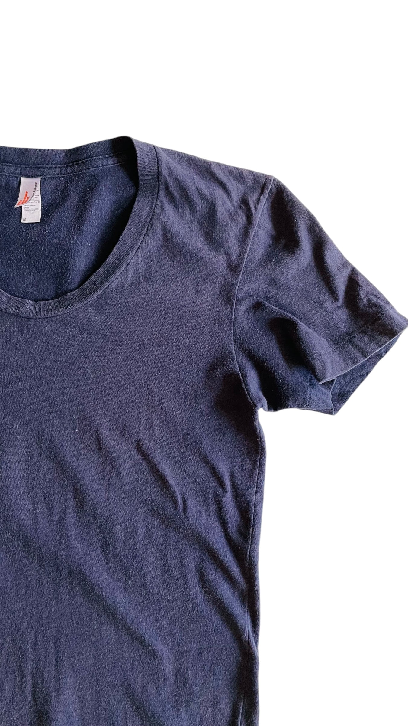 Vintage AMERICAN APPAREL Y2K navy crewneck t-shirt - Size M