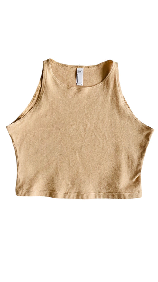 Pre-Loved AMERICAN APPAREL nude knit crop top - Size M
