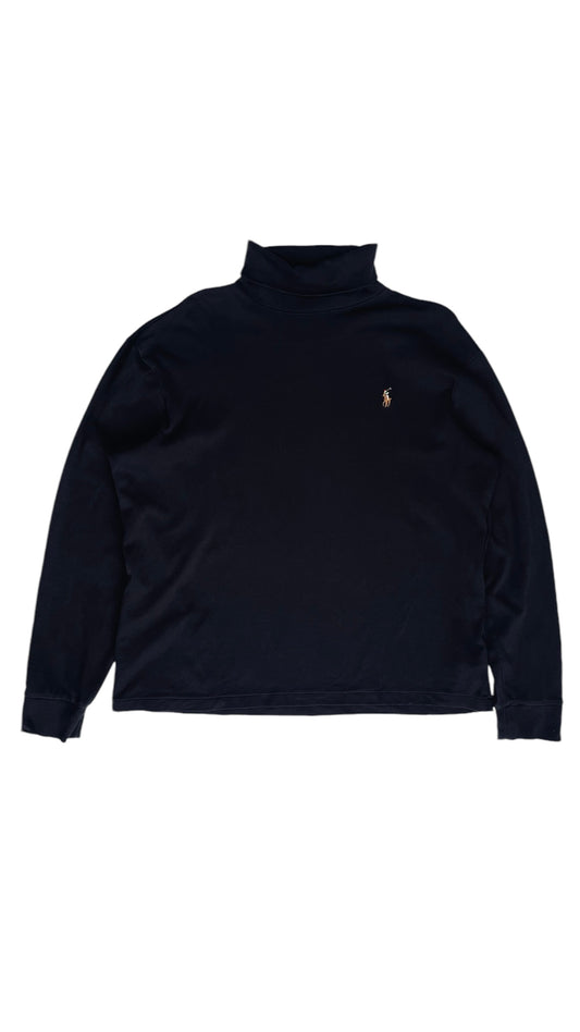 Vintage 90s POLO RALPH LAUREN black knit turtleneck - Size L
