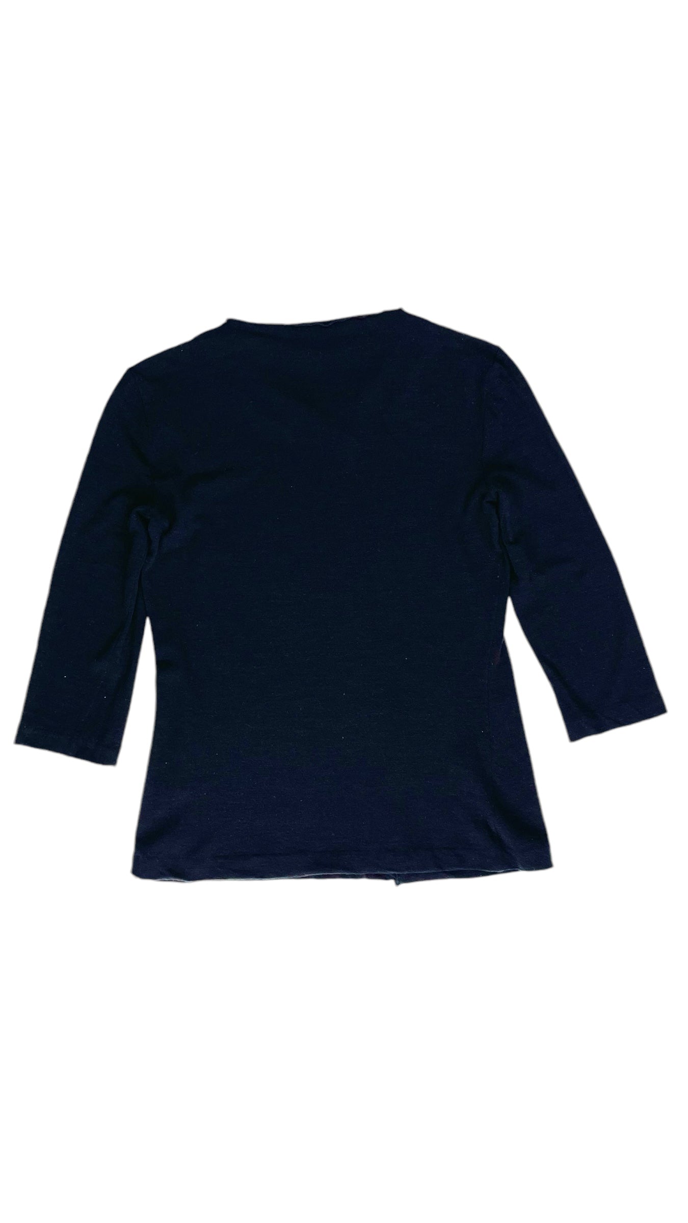 Pre-Loved JIL SANDER black knit bracelet sleeve top - Size M