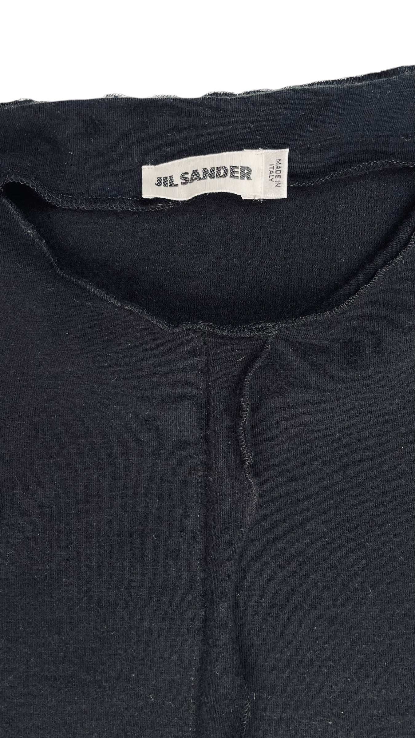 Pre-Loved JIL SANDER black knit bracelet sleeve top - Size M