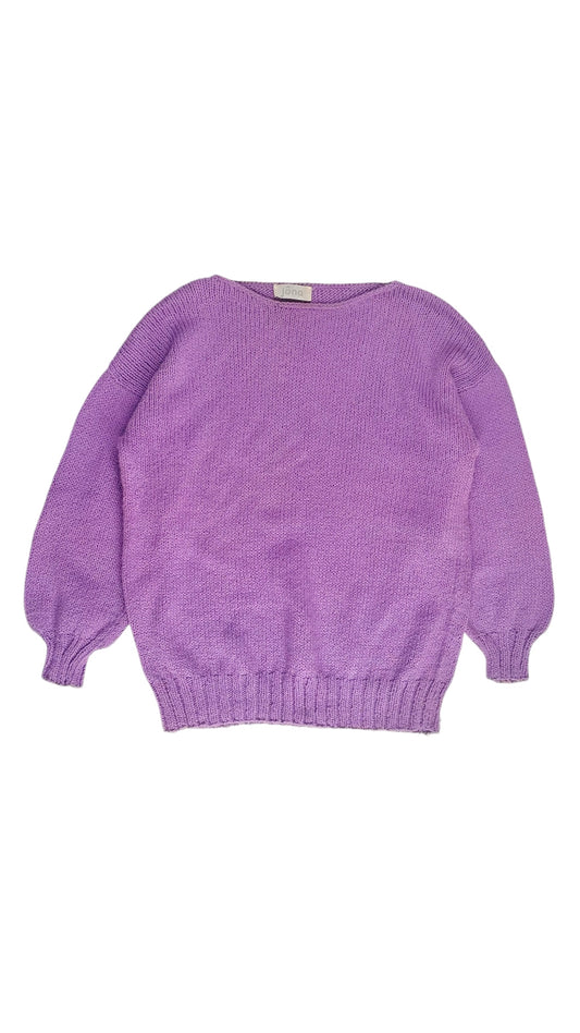Vintage 90s purple knit sweater- Size M