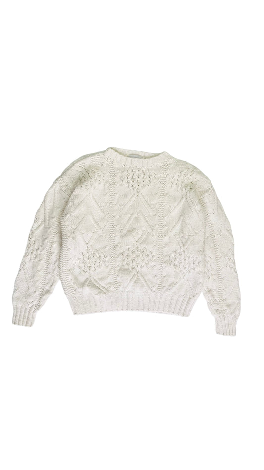 Vintage 90s NORDSTROM cream knit sweater- Size M