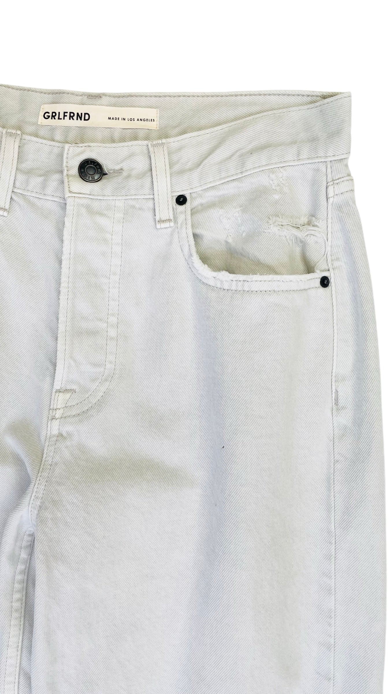 Pre-Loved GRLFRND light grey wide leg jeans - Size 28