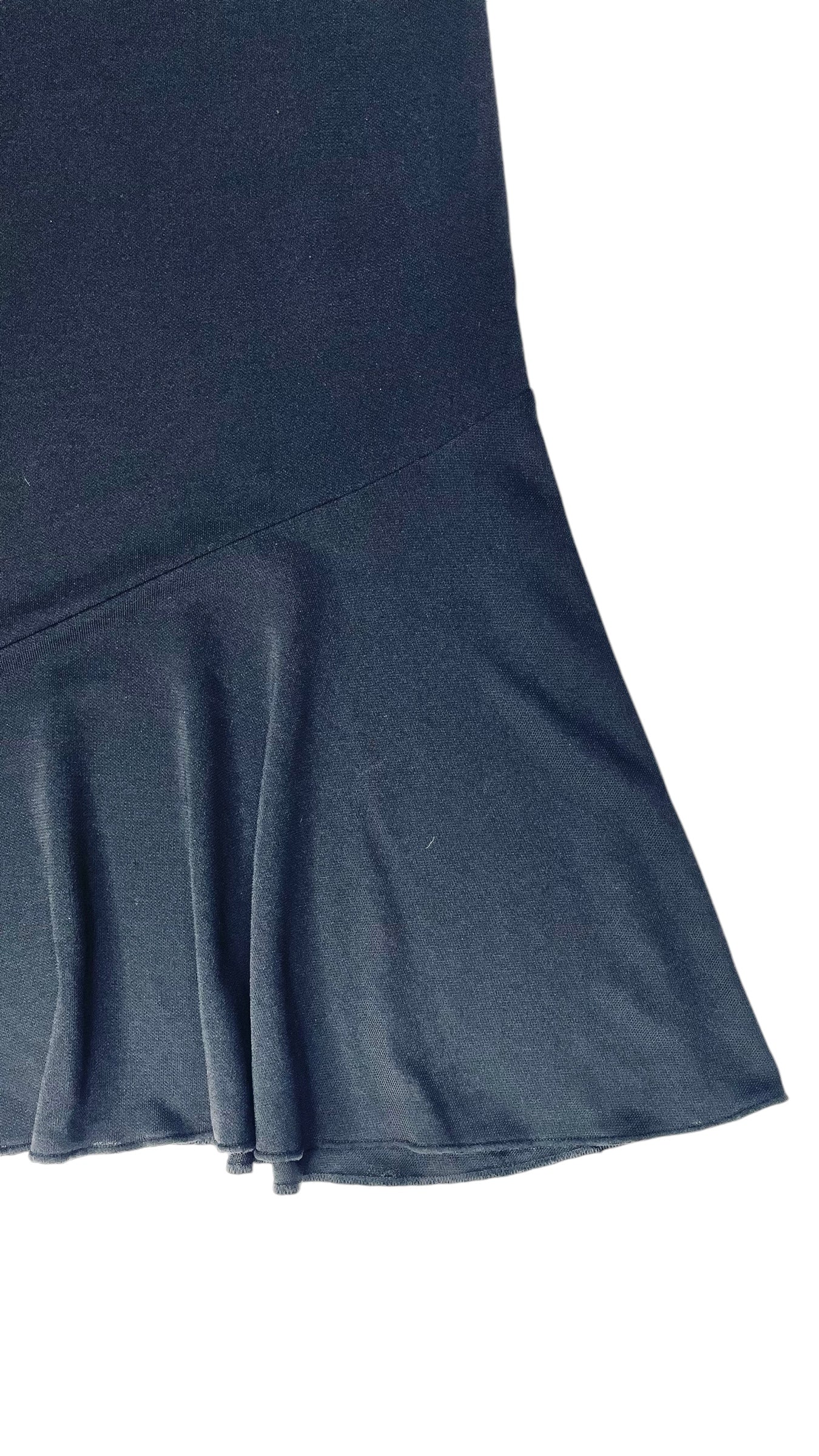 Vintage 90s EXPRESS black stretch low rise midi skirt - Size M