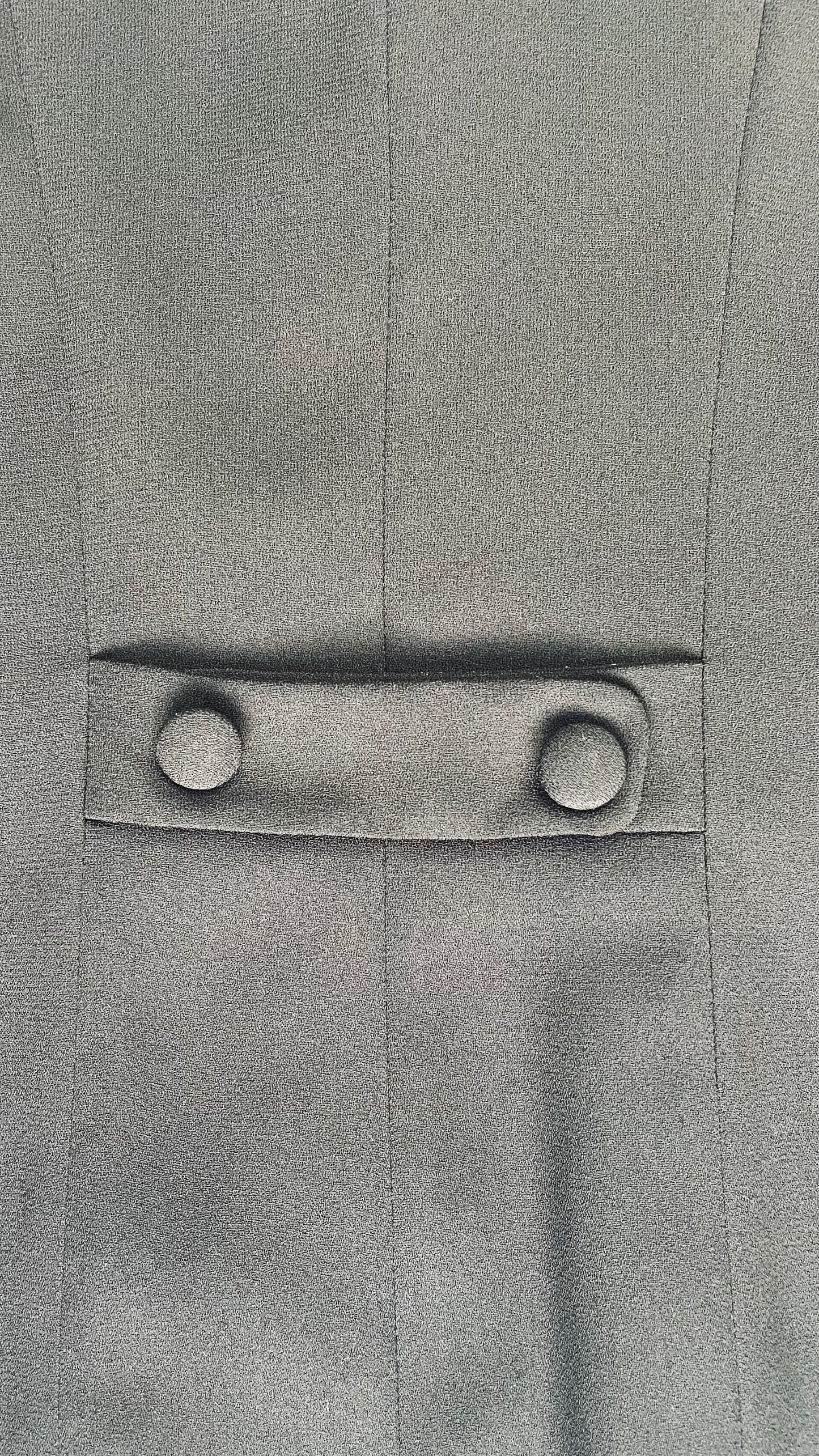 Vintage 80s black Chinoise blazer dress - Size 4