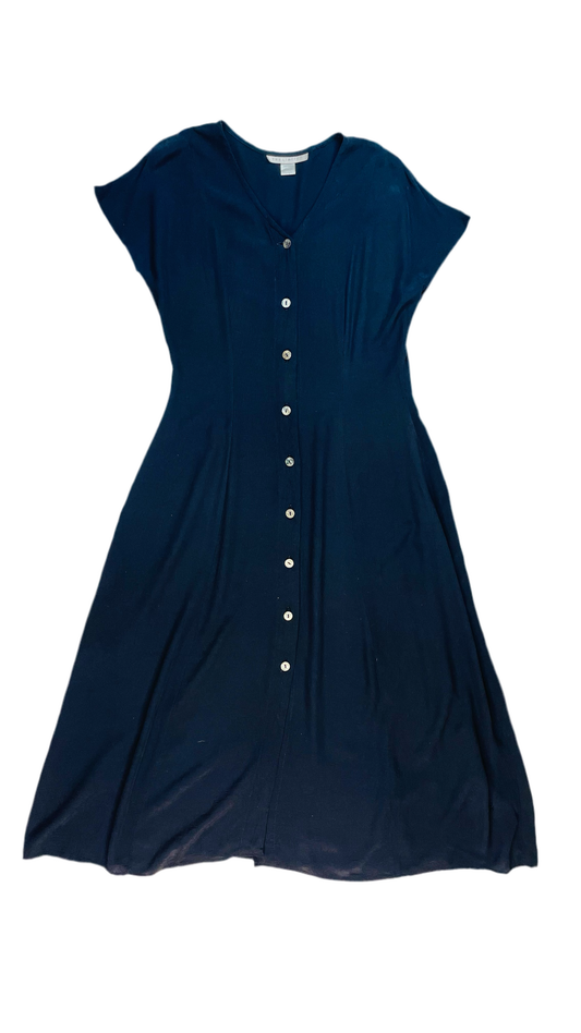 Vintage 90s THE LIMITED black cap sleeve button up maxi dress - Size M / L