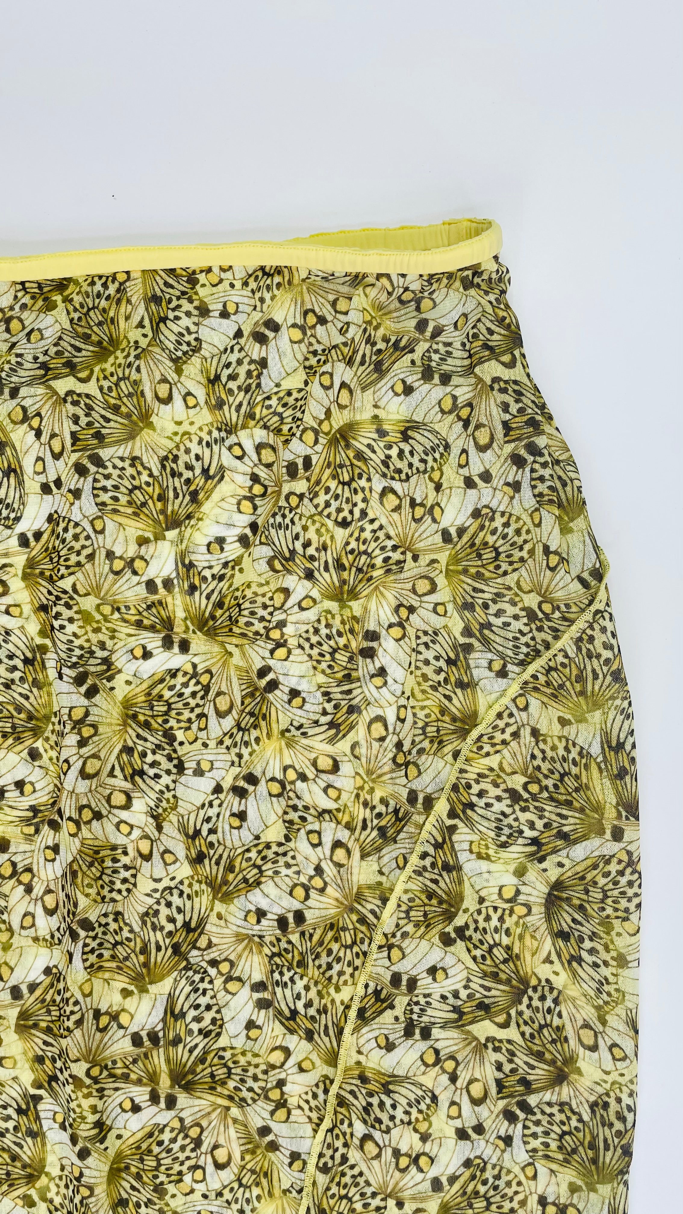 Sheer floral best sale skirt yellow
