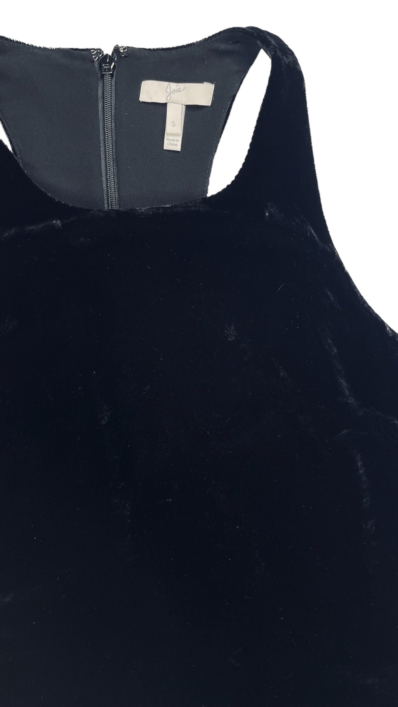 Pre-Loved JOIE black velvet tank top  - Size S