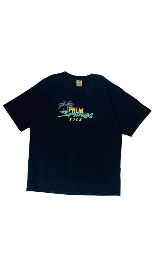 Vintage Y2K black Palm Springs souvenier t shirt - Size XL