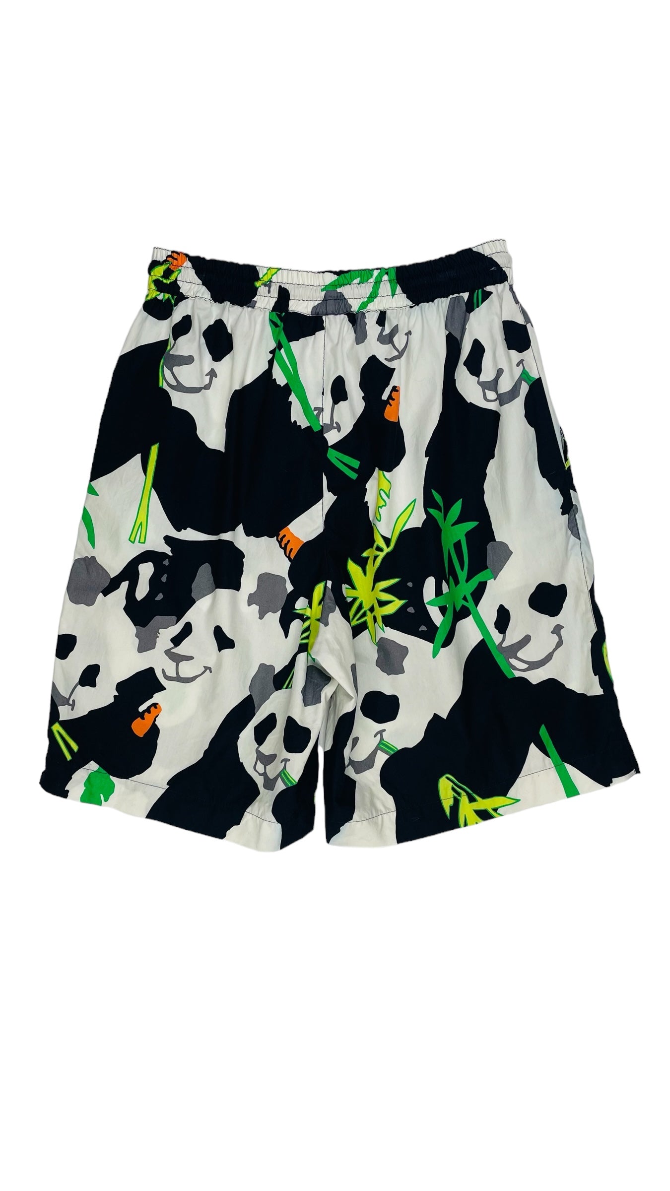 Vintage 90s ICEBERG black & green panda print high waist shorts - Size 48 / M