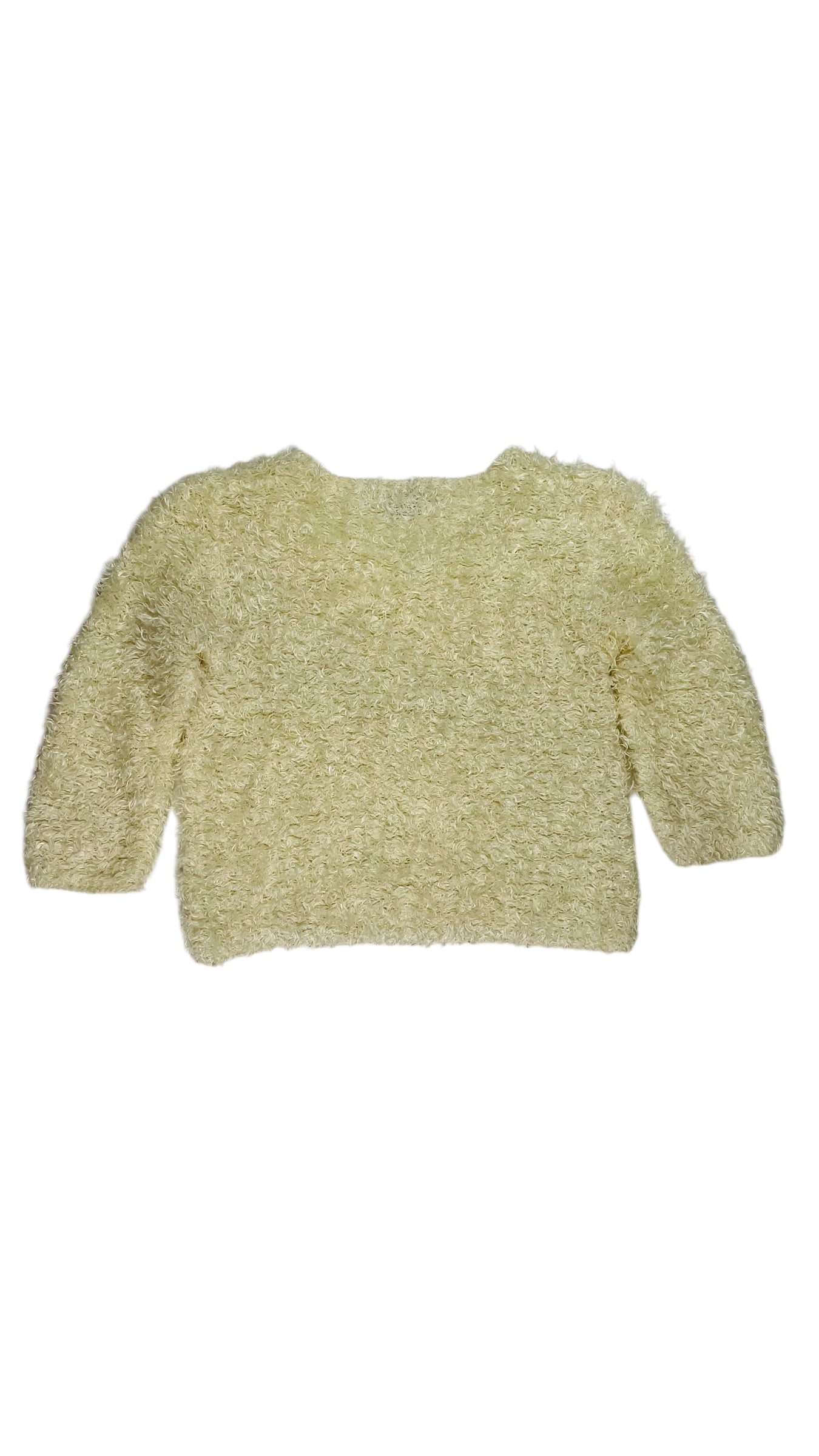 Vintage 90s fuzzy ivory bracelet sleeve sweater - Size M
